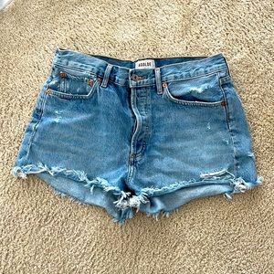 Agolde distressed denim cutoff shorts sz 28